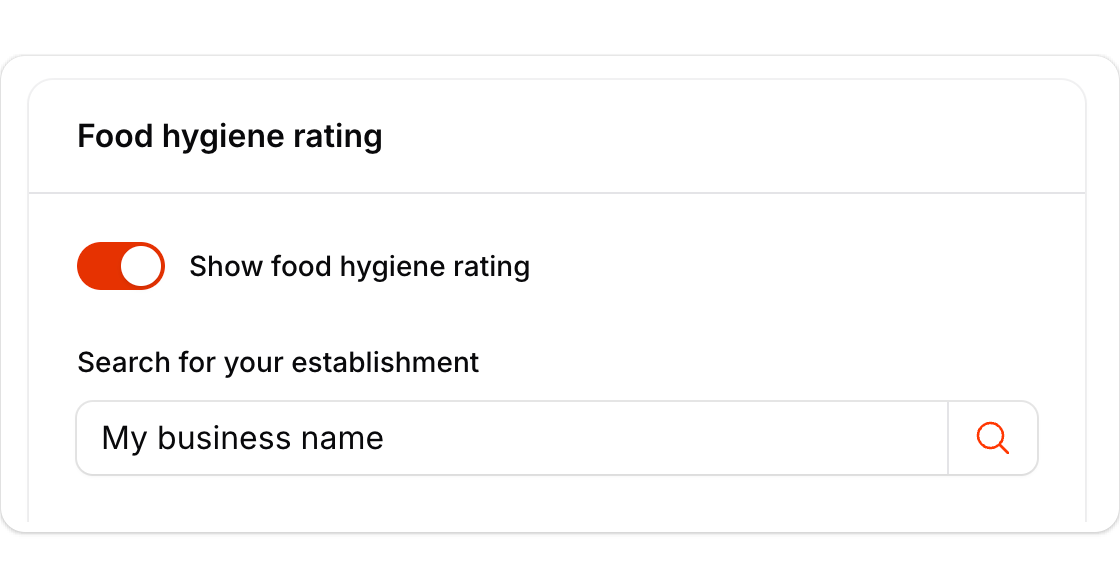 A search box on a website dashboard